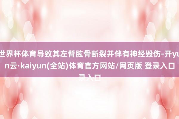 世界杯体育导致其左臂肱骨断裂并伴有神经毁伤-开yun云·kaiyun(全站)体育官方网站/网页版 登录入口
