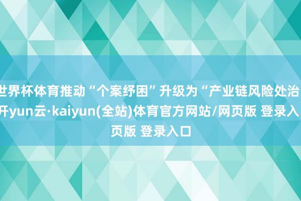 世界杯体育推动“个案纾困”升级为“产业链风险处治”-开yun云·kaiyun(全站)体育官方网站/网页版 登录入口